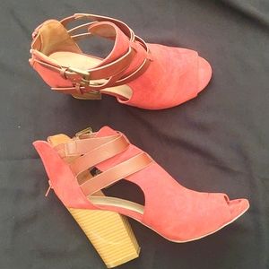 Open toe Booties size 9